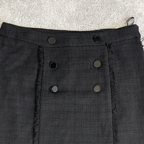 Karl Lagerfeld buckle black mini skirt New 10 - Picture 2 of 3